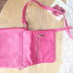 Small red leather purse